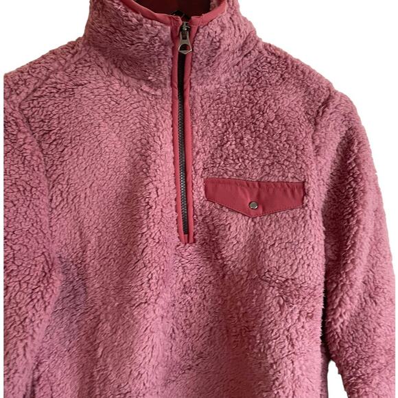 Sherpa Popover Te Verde Women Fleece Top XS Rose Leisure Cozy Warm Outdoor NEW - Picture 9 of 13